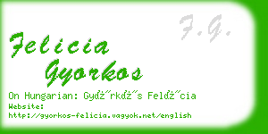 felicia gyorkos business card